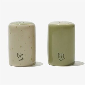 Darling Spring Ceramic Sage Green Salt and Pepper Shaker Set